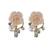 Floral Shape Beige colour alloy Earrings for girls and womens
