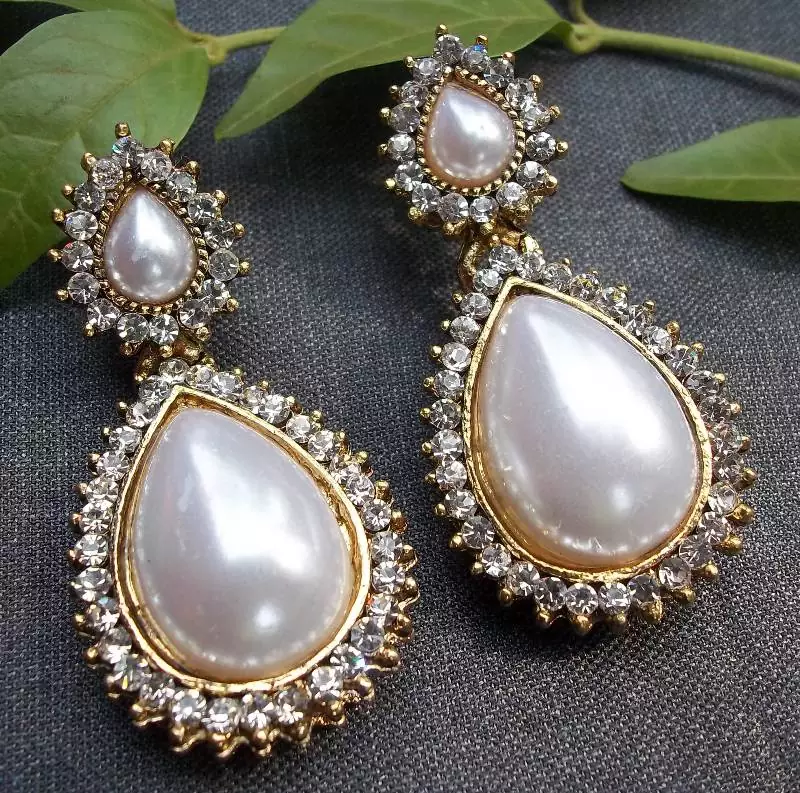 Pearl Stone Drop Earring