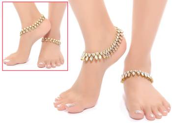 Adorable Stylish Designer Kundan With Stone Payal 1