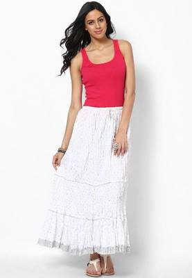 Amazing White Cotton Skirt 1
