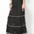 Stunning Black Cotton Skirt with silver print