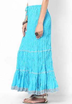 Beautiful Sky Blue Cotton Skirt 2