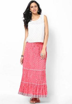 Amazing Peach Cotton Skirt 2