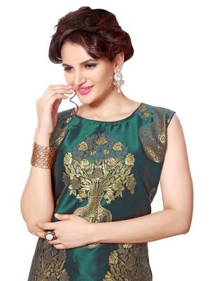 indo western dhoti pant and jacket by kmozi (Green and cream) 7