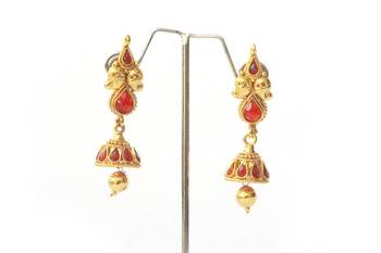 Traditional Mango Layered Teardrop Set - Red 1