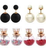 Multicolor pearl earrings