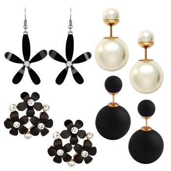 Multicolor pearl earrings 1