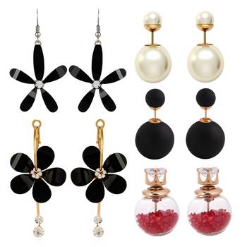 Multicolor pearl earrings 1