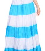 Blue cotton plain free size skirts