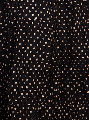 Black cotton printed free size skirts 4