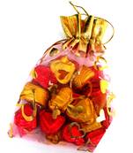 Homemade chocolates milk chocolate pouch
