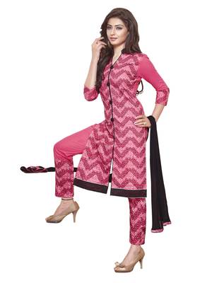 Pink embroidered faux cotton salwar 3