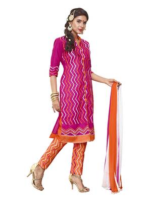 Pink embroidered faux cotton salwar 2