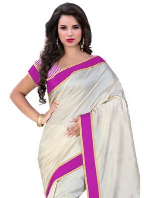 pink printed tussar_silk saree With Blouse 2