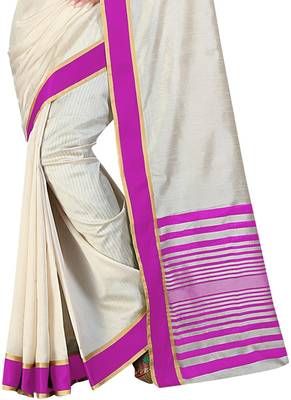 pink printed tussar_silk saree With Blouse 3