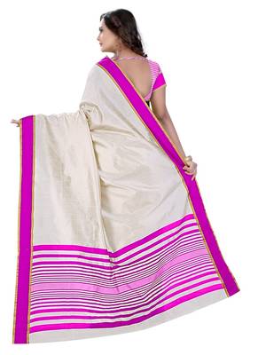 pink printed tussar_silk saree With Blouse 4