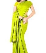 Sudarshan silks 100% Pure Mysore Traditional Silk-Green-Crepe-SSSB14