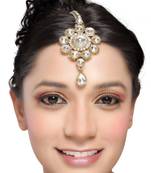 Designer Floral Stone Fancy Maang Tikka