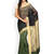 Green plain cotton poly saree with blouse