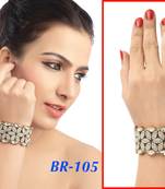 Exclusive Fancy Floral Kundan Austrian Stone Work Design Bracelet
