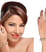 Fancy Kundan Austrian Stone Designer Gold Finishing Bracelet