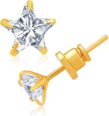 White cubic zirconia earrings 2