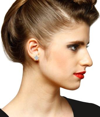 White cubic zirconia earrings 3