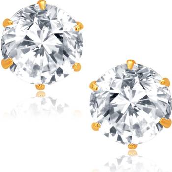 White cubic zirconia earrings 4