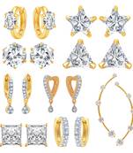 White cubic zirconia earrings