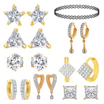 White cubic zirconia earrings 1