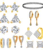 White cubic zirconia earrings