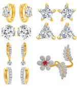 White cubic zirconia earrings