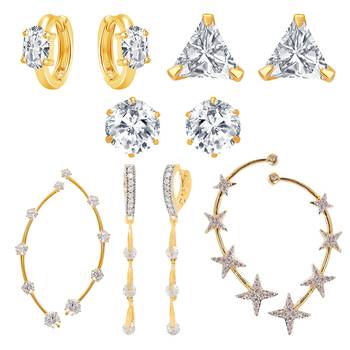 White cubic zirconia earrings 1