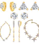 White cubic zirconia earrings