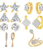 White cubic zirconia earrings