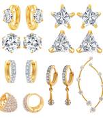 White cubic zirconia earrings