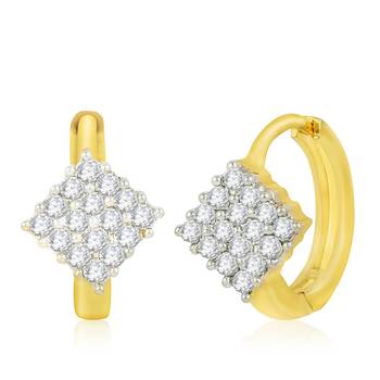 White cubic zirconia earrings 4