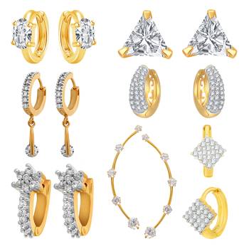 White cubic zirconia earrings 1