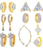 White cubic zirconia earrings