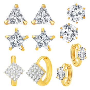 White cubic zirconia earrings 1
