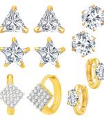 White cubic zirconia earrings