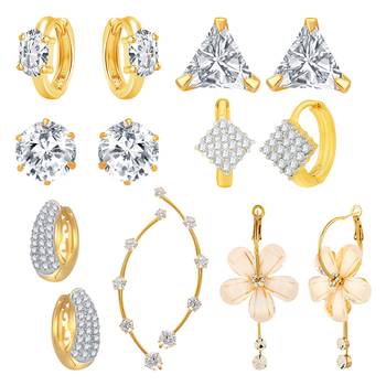 White cubic zirconia earrings 1
