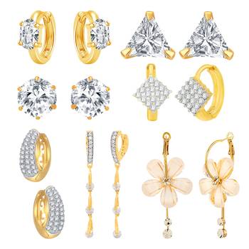 White cubic zirconia earrings 1