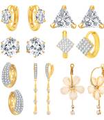 White cubic zirconia earrings