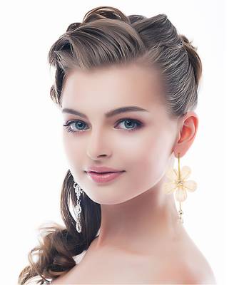 White cubic zirconia earrings 2