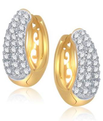White cubic zirconia earrings 3