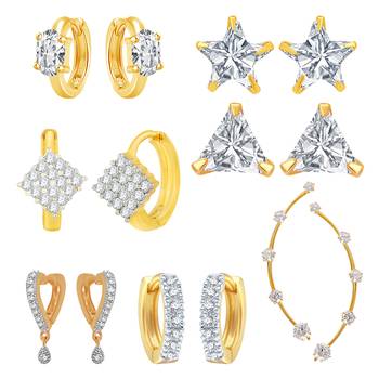 White cubic zirconia earrings 1