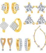 White cubic zirconia earrings