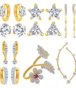 White cubic zirconia earrings