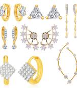 White cubic zirconia earrings